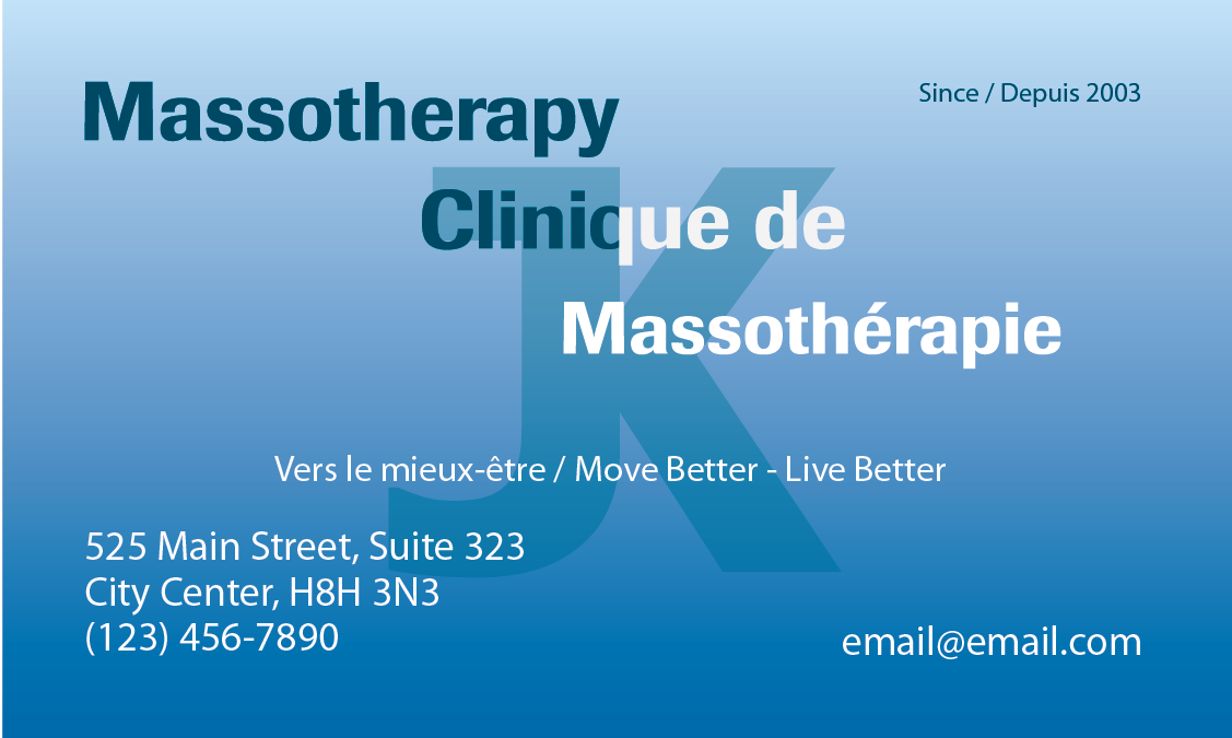 Business Card for Massage Therapist - Cococat Design